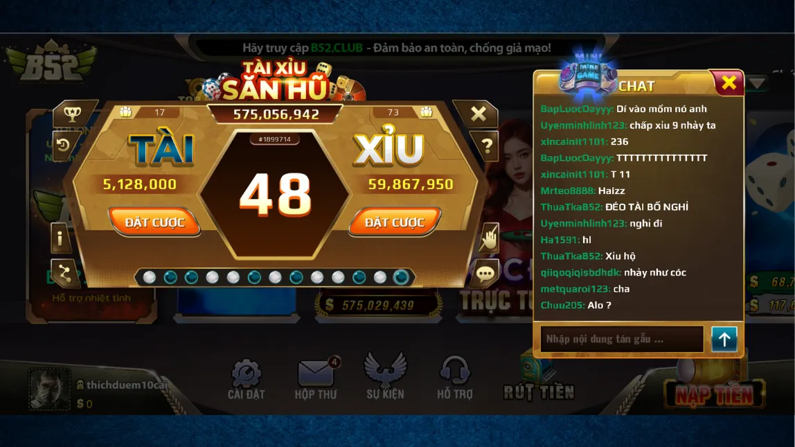 Cách chơi đặt cược tài xỉu B52 Club Cách chơi đặt cược tài xỉu B52 Club
